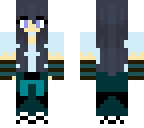 blue haired girl