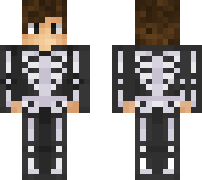 boy in skeleton clothing