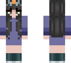 cute e girl with lunar eclips head band