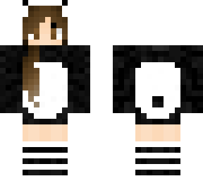 girl in a panda onsie/hoodie