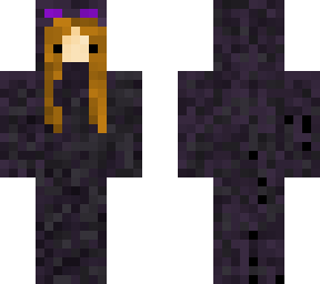 girl in enderman onesie