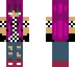 goth with magenta hair