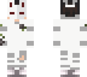 matching boy in a bunny mask