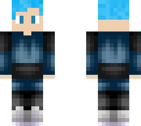 normal guy with blue hair