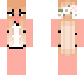 peach blossum with flower crown