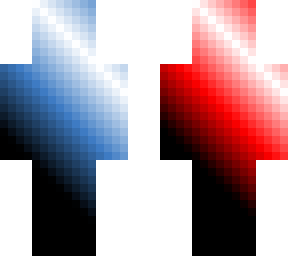red and blue