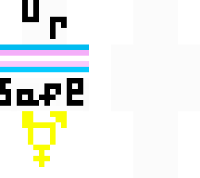 you are safe trans pride flag