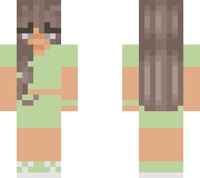 all green set cute girl