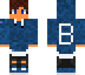 blue camo boy with b on the back
