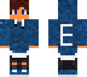blue camo boy with e on the back