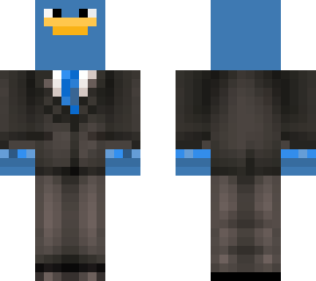 blue duck in tux