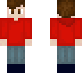 boy in red shirt