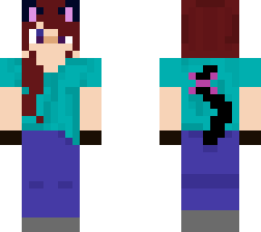 cat girl in steves outfit