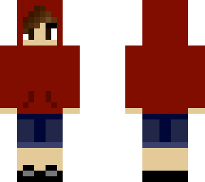 dark red hoodie boy