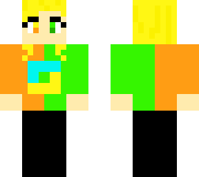 green and orange female skin
