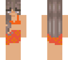 hawaii girl orange and red