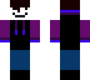 purple blue hoodie fade