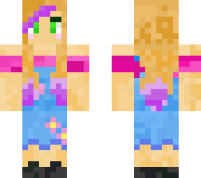 purple tipped hair / farm girl