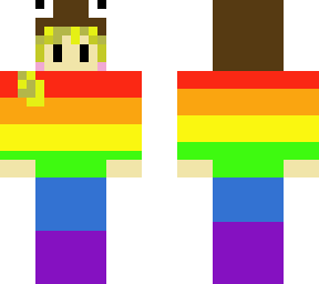 rainbow moose hat girl