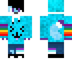 valk with maya blue hood up