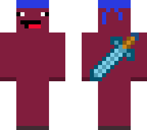 diamond sword on the back. ninja