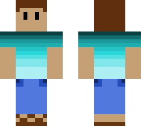 gradient shirt person with sandals