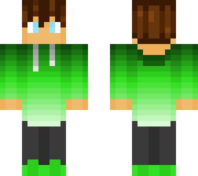 green version of skin with hood off