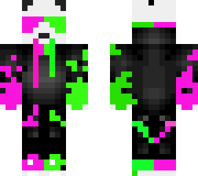pink green panda