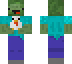 zombie holding a chicken