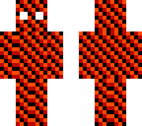 black + red + orange man