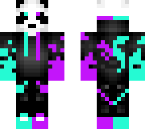 blue and purple panda