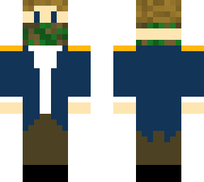 blue suitcoat w/ camo mask