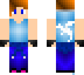 blue tank top