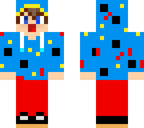 colorful boy with a face underneath