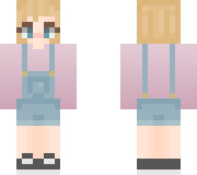 cute blonde girl in suspenders