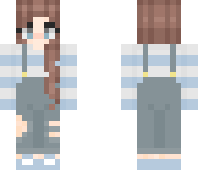 cute girl in suspenders