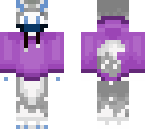purple wolf with mask