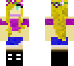 summer girl with purple choker?