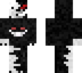 white/back bear black gengar hoodie