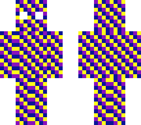yellow + blue + purple man