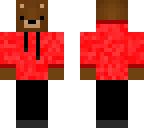 bear w red hoodie