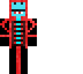 blue guy in black and red clothes