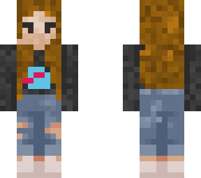 brown hair girl with mrbeast merch
