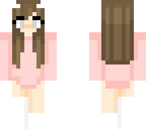 Cute pink sweater girl | Minecraft Skin