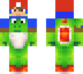 mario riding on top of yoshi