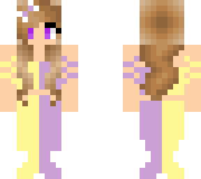 purple and yellow mermaid