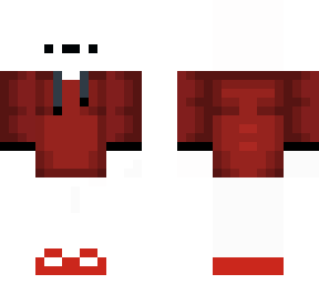 white person wearing red hoodie