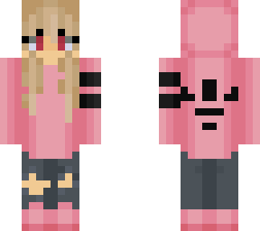 - pink hoodie-