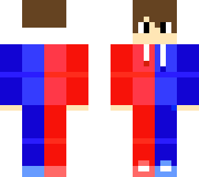 backward red and blue skin