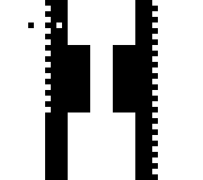 black and white